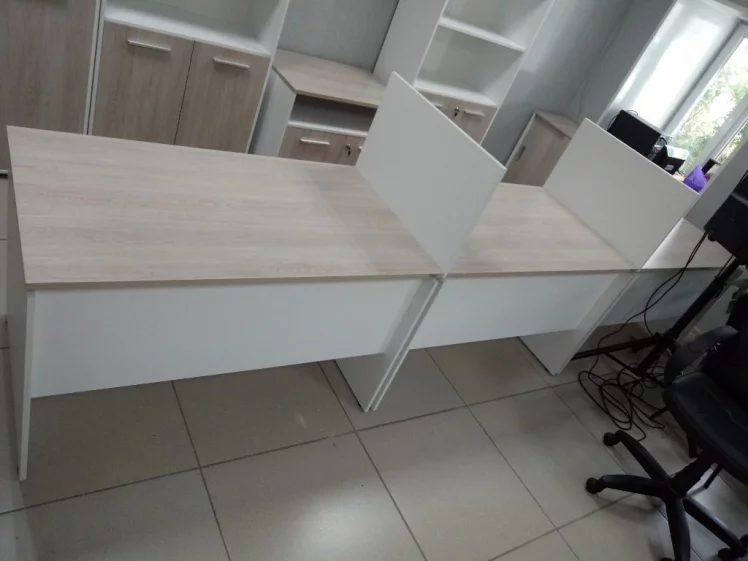 Стол прямой Deka ЛДСП каркас 75.07.12 Дуб Сантана светлый/Белый_6