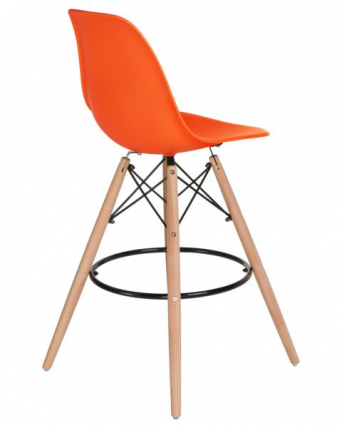 Стул барный DOBRIN DSW BAR (ножки светлый бук, цвет сиденья оранжевый (O-02)) 2 шт_4