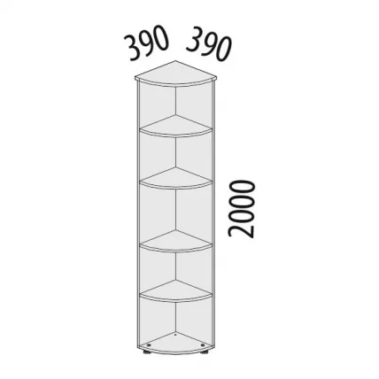 Стеллаж угловой Альфа 63.49 Дуб кобург_1