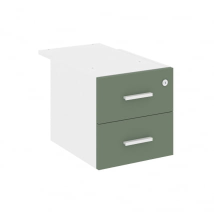 Тумба подвесная с двумя ящиками CONCEPT CN.PT-004 B/W Кобо Белый бриллиант Белый_0