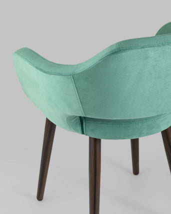 Стул с подлокотниками Саймон велюр Морской_6