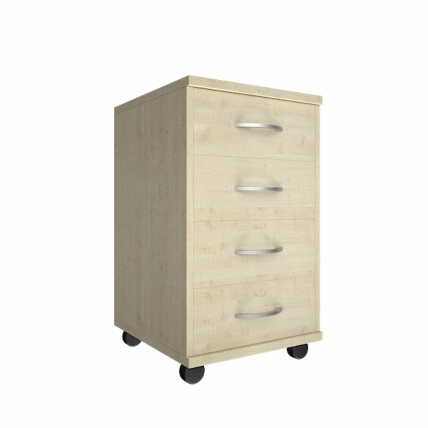 Тумба подкатная (4 ящика, с замком) Riva А.ТМ-4F Клен_0