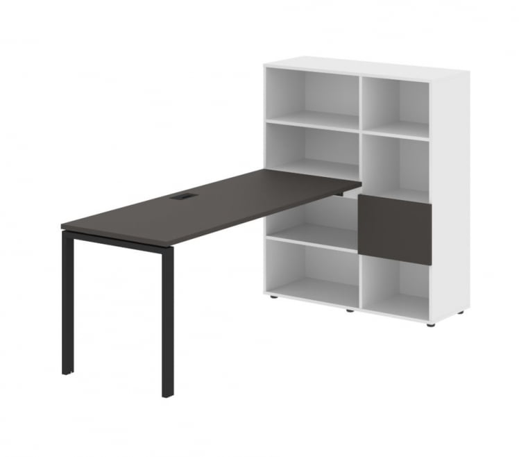 Рабочая станция EDIS EURST 1117 Мокко Черный Белый_0