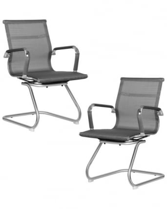 Офисное кресло для посетителей ДОБРИН CОДЙ МЕСХ (серый) 2 шт / DOBRIN CODY MESH_0
