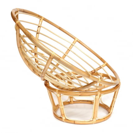 Кресло PAPASAN ECO/ПАПАСАН ЭКО P115-1/SP STD /c подушкой, ремешками/ диаметр подушки 122 см, 115x101x92 см, Natural (натуральный), ткань Оранжевый, С 23_3