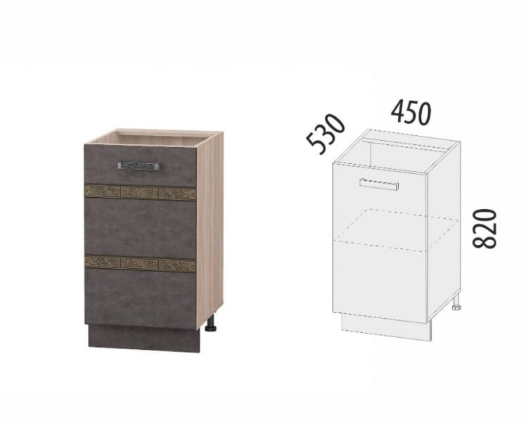 Напольный шкаф (лев/прав) Бруклин 101.72_4