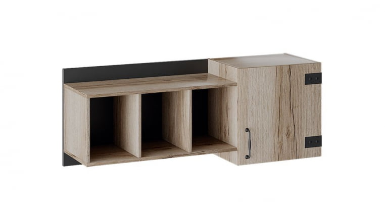 Шкаф навесной Окланд ТД-324.15.11 Фон Черный/Дуб Делано_1