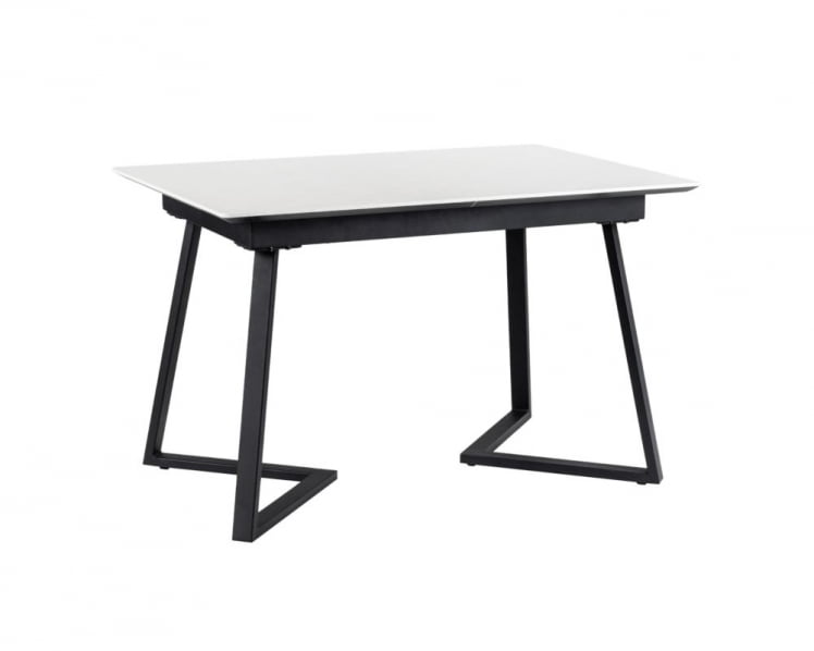 Стол Роналдо раздвиж. 120-160 Светлый мрамор/Бабочка_1