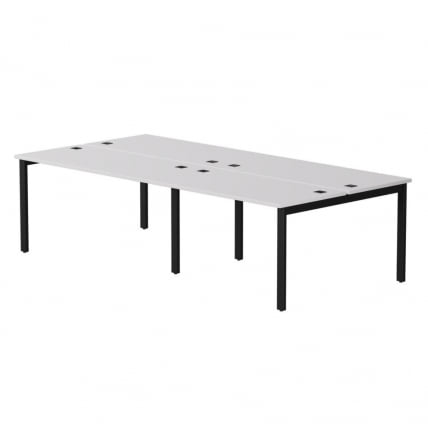 Бенч-система на 4 места на металлокаркасе, опоры 90 гр Everprof EVO 254S120 Белый Черный_0