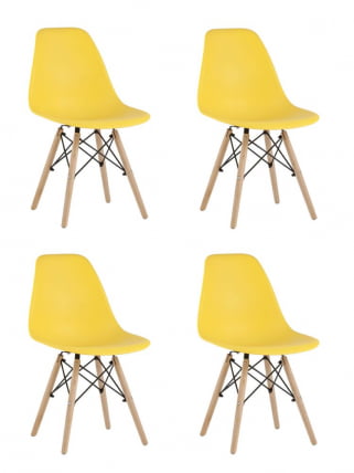 Стул Еамес Стйле ДСВ желтый 4 шт. комплект (разборный каркас) / Eames Style DSW_0