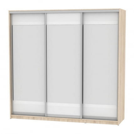 Шкаф-купе B-220х235х60-2(ДСС-Белый-D10D10D10)_0