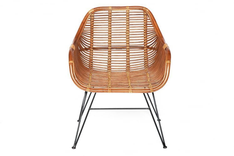 Кресло Secret De Maison Pitaya (mod. 01 5089 SP KD/1-1) натуральный ротанг/металл, 80х66х64см, светлый мед/черный_1