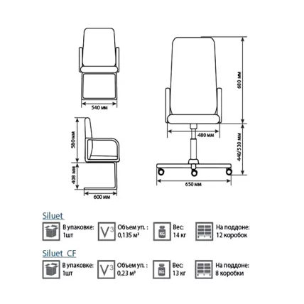 Офисное кресло Siluet DF PLN C38_1