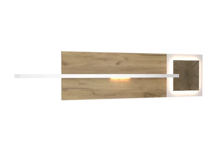 Полка навесная Фиджи ЛД.659.030.000 Дуб Золотой/Белый_0