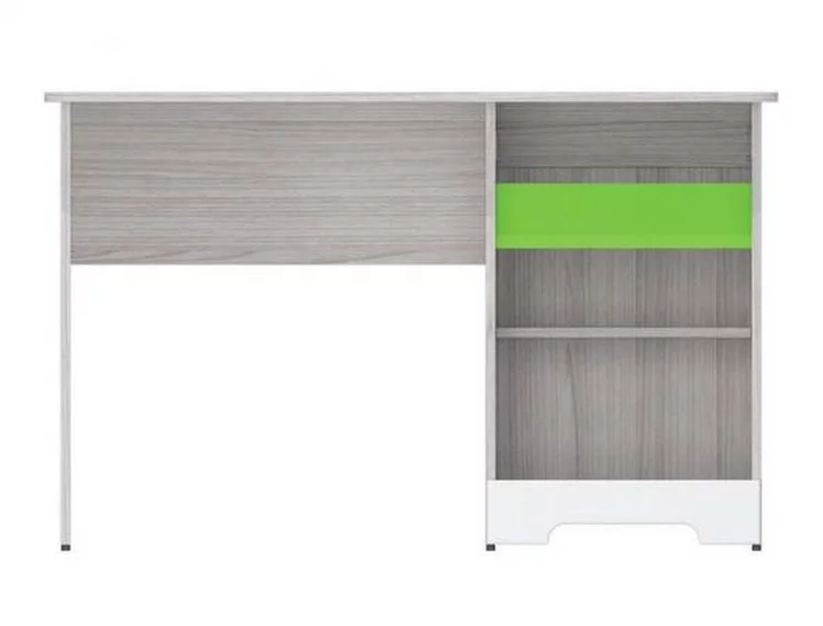 Стол Палермо-3 Юниор Белый глянец Ясень шимо светлый Зеленый_3