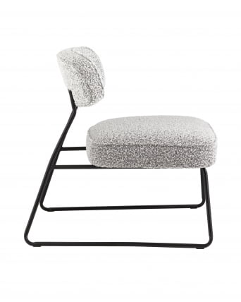Кресло лаунж Кате букле серый / Kate_2