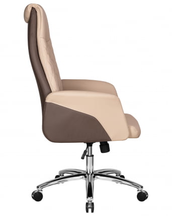 Офисное кресло для руководителей DOBRIN LEONARD (коричнево-бежевый)_2
