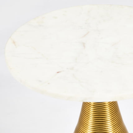 Столик кофейный Secret De Maison CINTRA ( mod. 12473 ) алюминиевый сплав/мрамор, 40,7x40,7x52,7см, золотой/gold_1
