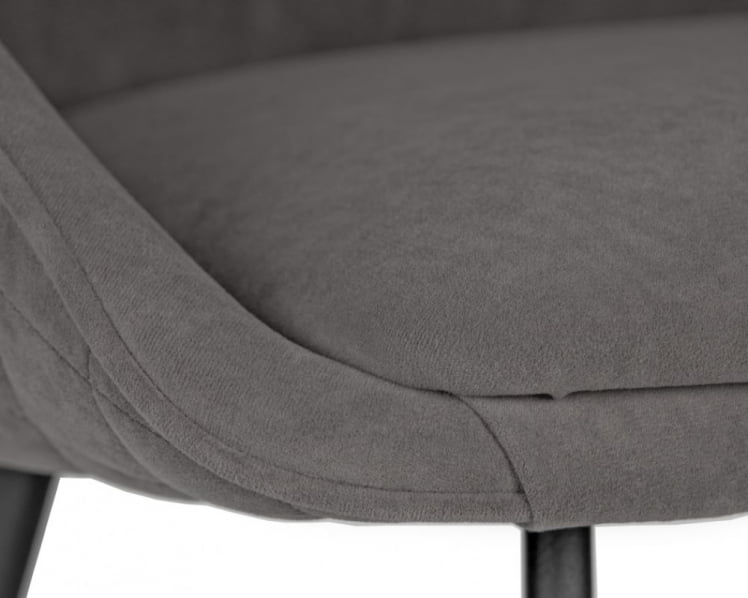 Стул обеденный DOBRIN STELLA (ЭМАЛЬ ЧЕРНЫЙ МУАР велюр Catania Chocolate)_7