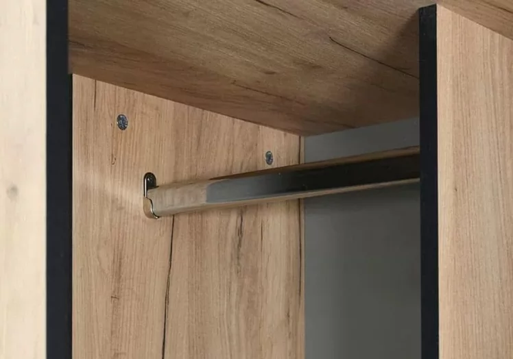 Шкаф угловой с зеркалом Ольга-Лофт 9.2 Дуб Крафт золотой Темно-серый_2