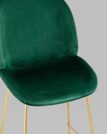 Стул полубарный Beetle со спинкой gold Изумрудный_6