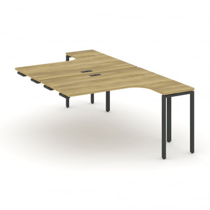 Рабочая станция-приставка к опорным тумбам CONCEPT CN.DSAPR-002 Дуб Винченцо Антрацит_0