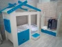 Ящик и ступенька для кровати Теремок Белый-Лазурь_166845