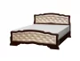 Кровать из массива Карина-10 200х160 Орех темный Светлая экокожа_199237