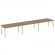 Оникс Вуд Стол переговорный (3 столешницы) OW.PRG-3.4 Дуб Аризона/Дуб Светлый/Металл Белый 4740*980* _4457001