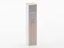 Шкаф 4 узкий  верх стеклянная дверь, низ закрытый Deka 10.19.19Л Туя/Белый_91930