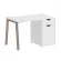 Стол письменный HOME OFFICE VR.SP-3-118.1.A Белый Бриллиант/Мокко металл_229530