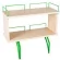 Полка задняя двухъярусная к столу Polka_zz 1/750 (Polka_zz 7/750) Клен Зеленый_26865
