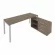 Рабочая станция на П-образном м/к с опорной тумбой правая Metal System Б.РС-СТС-2.5 Пр Вяз/Серый_242540