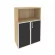 Шкаф средний широкий ONIX O.ST-2.2R black Тиквуд Светлый_254871