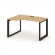 Стайл Проджект Стол рабочий эргономичный SN-59O.SPA-012(L) Тиквуд Светлый/Металл Черный/Черный Заглу _3814384