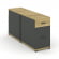 Тумба двухсторонняя опорная приставная с ящиком и распашным фасадом CONCEPT CN.DTGO-005 B/W Дуб Винченцо Антрацит_1024364