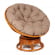 Кресло-качалка PAPASAN/ПАПАСАН w 23/01 B /с подушкой/ 115х78х104 см, Cognac (коньяк), экошерсть Коричневый, 1811-5_570759