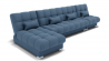Диван Фиеста-3 угол левый/правый (ЗР) Цвет фасада: Голубой; Тип: Левый/правый; Материал фасада: Металл/Велюр_891172