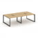 Стайл Проджект Рабочая станция двухсторонняя SN-59O.DRS-043 Тиквуд Светлый/Металл Антрацит/Черный За _3814011