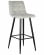 Стул барный DOBRIN NICOLE (черные матовые ножки, светло-серый велюр (108-52))_409249