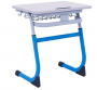 Парта одноместная регулируемая по высоте SMARTY 600х500 с углом наклона столешницы (рост 3-5) Синий/Серый_3680860