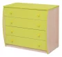 Комод с 4-мя ящиками Юниор-11.1 Дуб молочный/Лайм_202560
