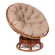 Кресло-качалка PAPASAN/ПАПАСАН w 23/01 B /с подушкой/ 115х78х104 см, Pecan (орех), экошерсть Коричневый, 1811-5_570761