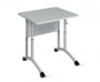 Стол ученический 1-местный регулируемый (рост 3-5) 600х500 мм ЛДСП Ясень шимо светлый/Металл Серый_3673684