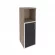 Шкаф средний узкий левый ONIX O.SU-2.2R(L) black Тиквуд Темный_255543