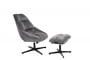 Кресло Оррелл серый с оттоманкой_3080558