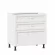 Тумба кухонная 800 с 3 ящиками ЛЮКС (4) Джулия ЛД 284.930.000.040 Белый_258021