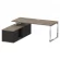 Стол руководителя с опорной греденцией , левый SHIFT SK.SRG-200 (L) Тиквуд Темный/Антрацит_257149