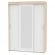 Шкаф-купе T-3-198х145х60-M(ДСС-Белый-6)_348873