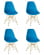 Стул обеденный DOBRIN DSR (ножки золотые, цвет голубой (BE-02)) 4 шт_3636960